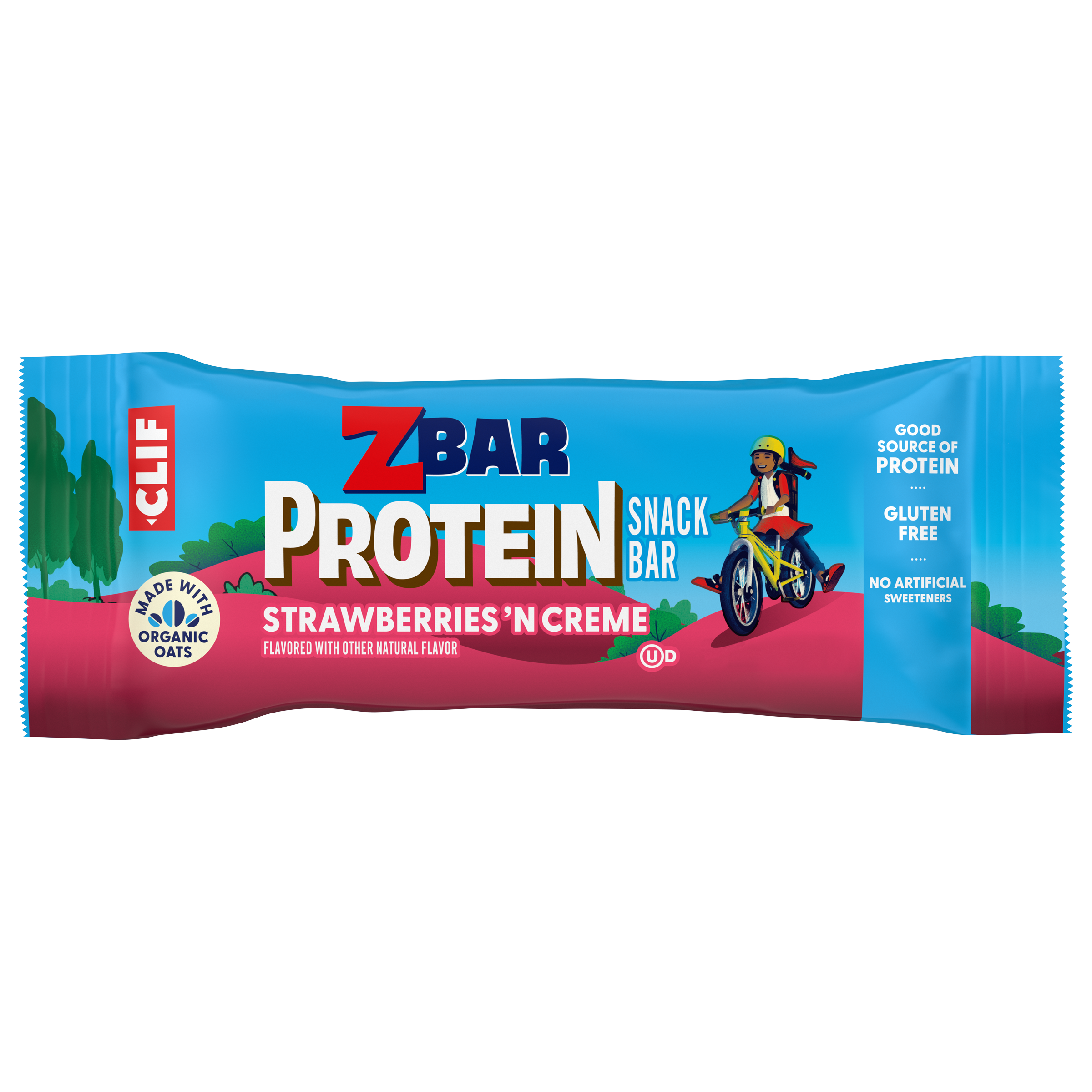 Protein Strawberries 'N Creme Crispy Snack Bars, Gluten Free Protein Bars W3