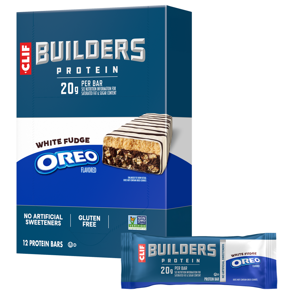 CLIF White Fudge OREO-Flavored Plant Based Protein Bars X5