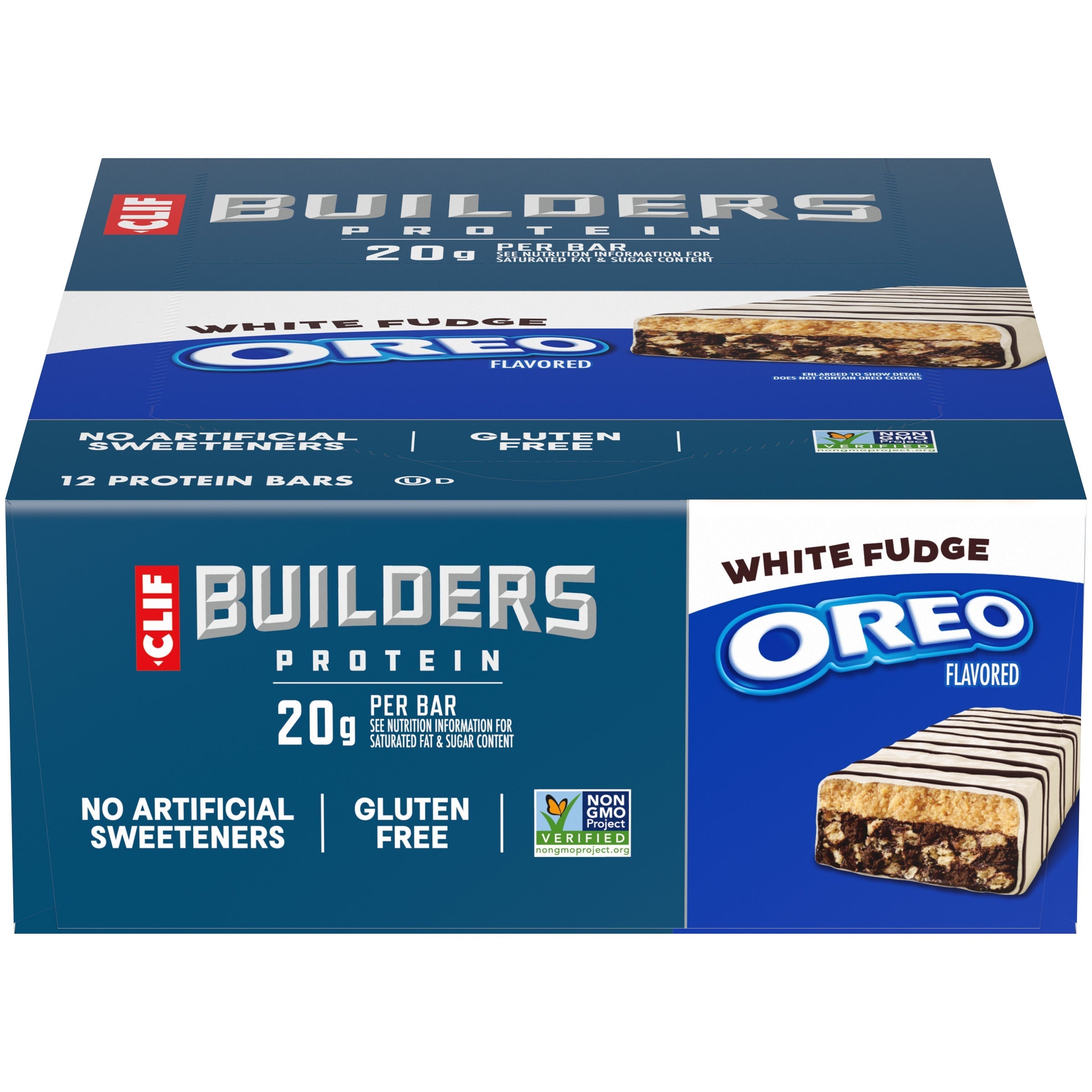 CLIF White Fudge OREO-Flavored Plant Based Protein Bars X5