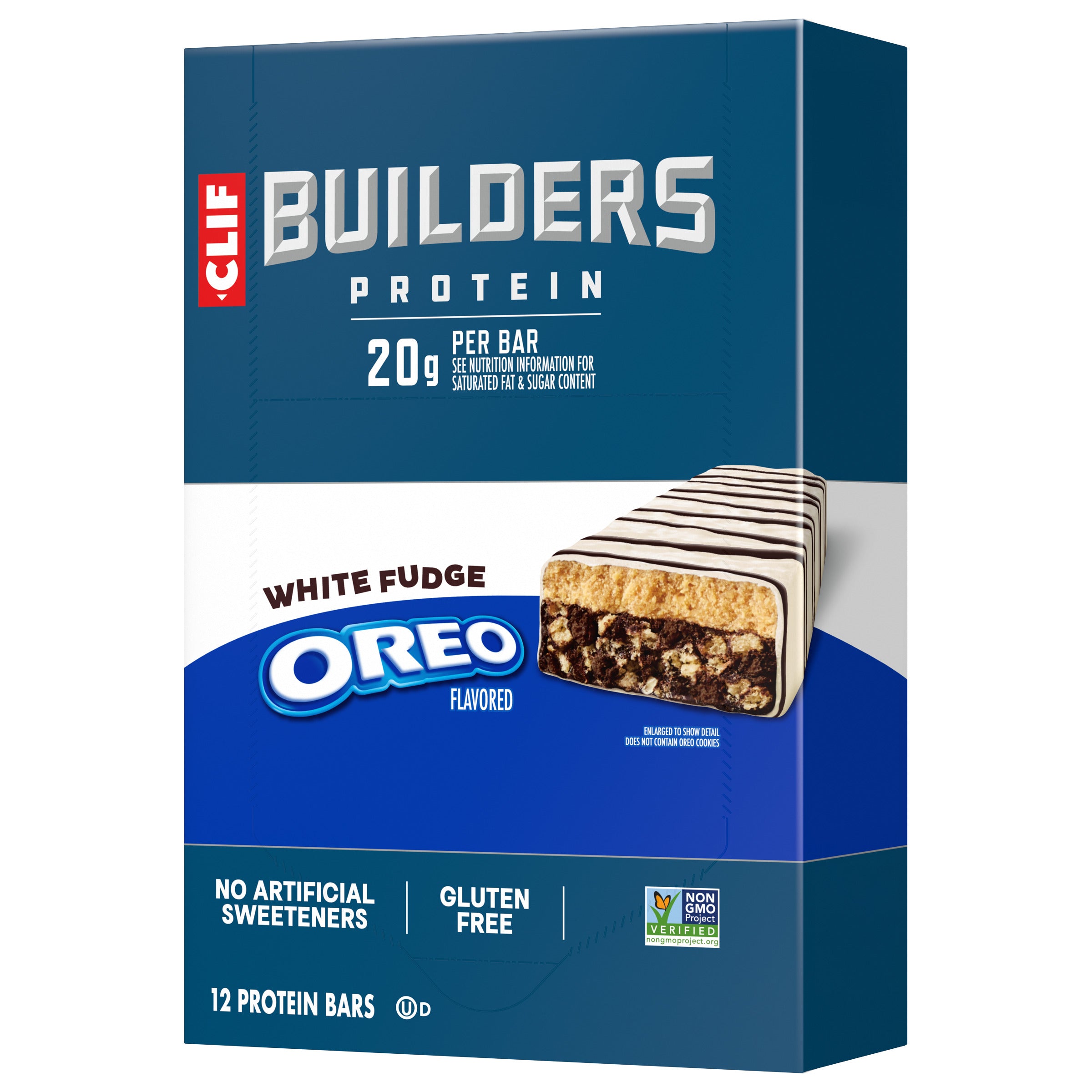 CLIF White Fudge OREO-Flavored Plant Based Protein Bars X5