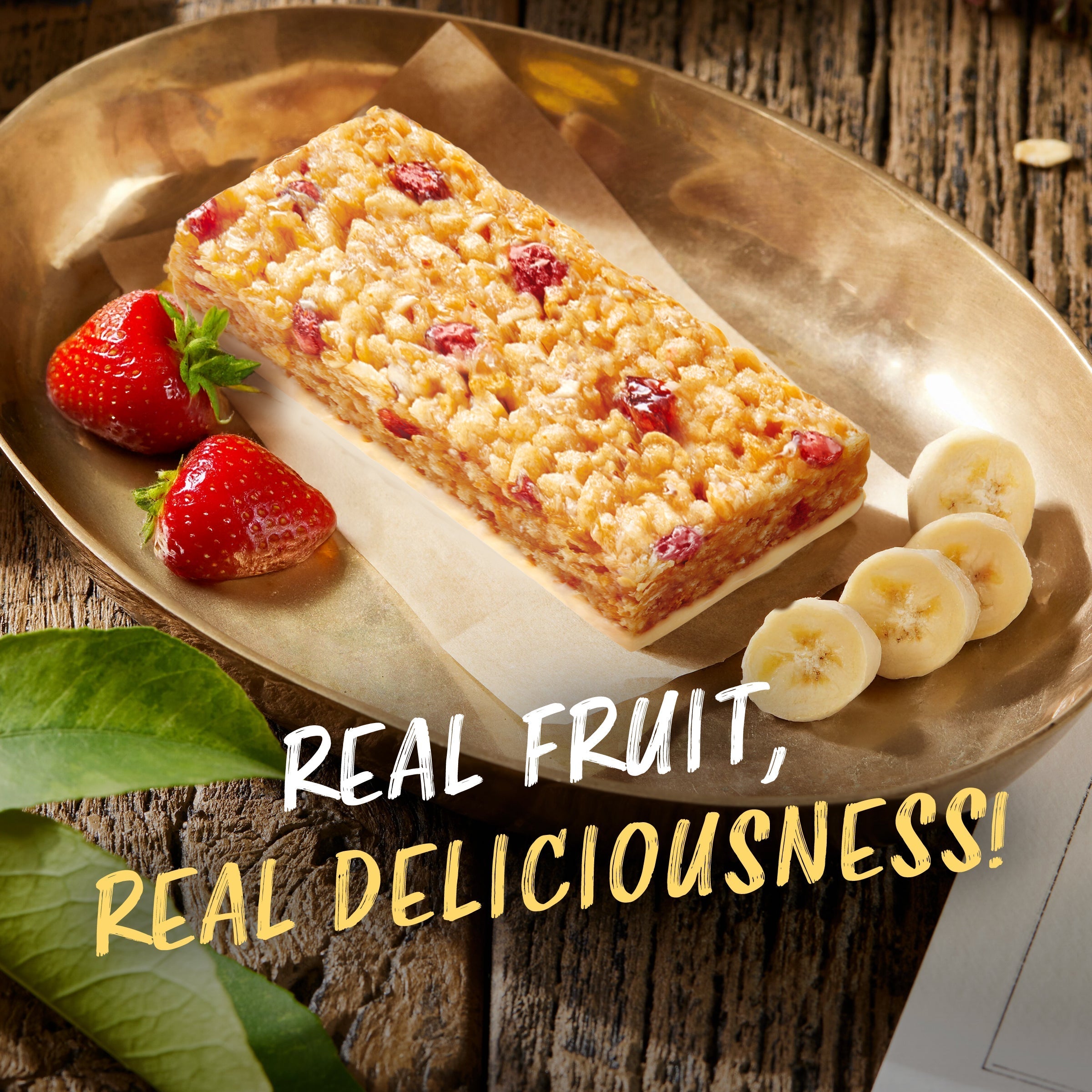 Berry Bars Strawberry Banana Flavor Gluten Free Snack Bars, Non-GMO Protein Bars Z9
