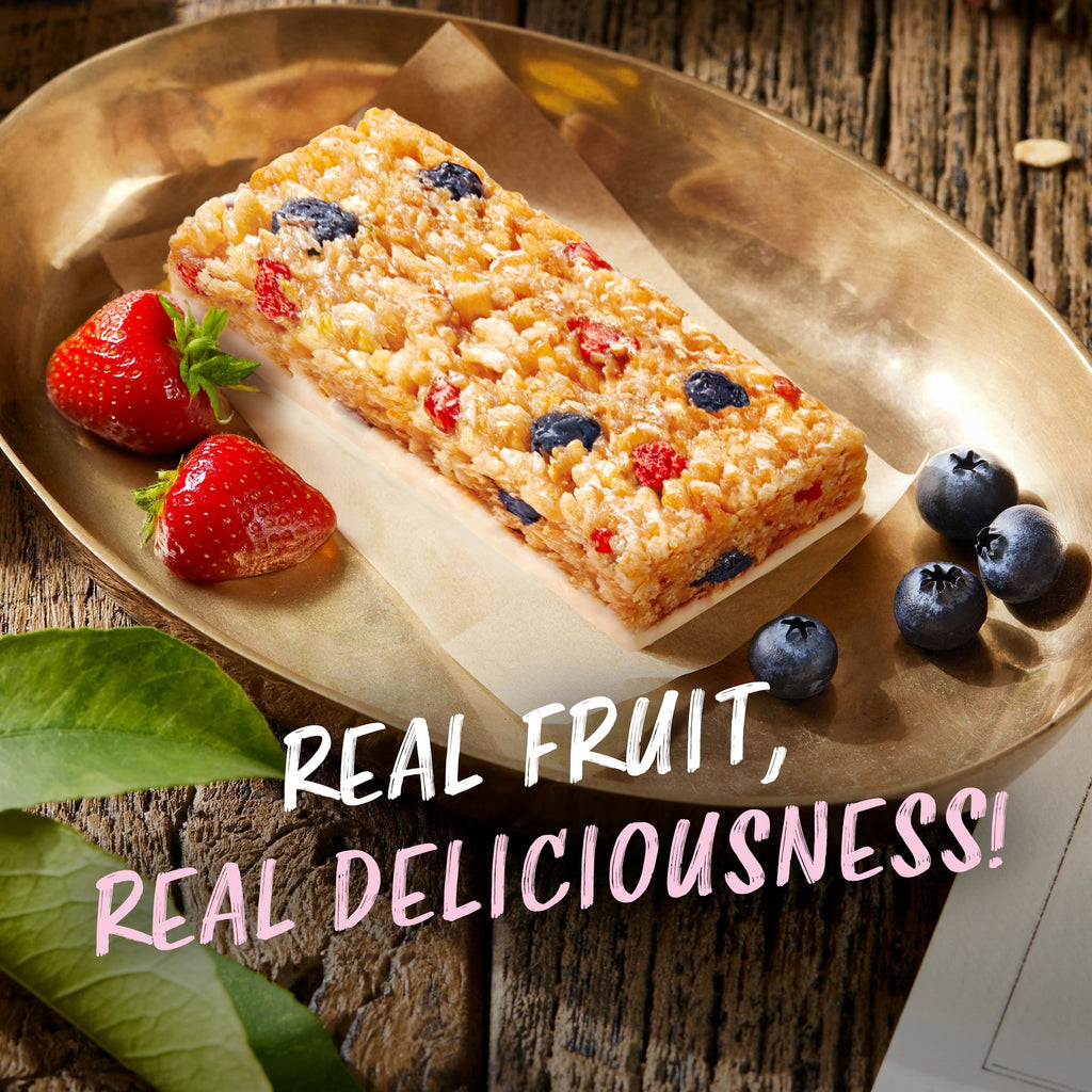 Berry Bars Mixed Berry Flavor Gluten Free Snack Bars, Non-GMO Protein Bars I9