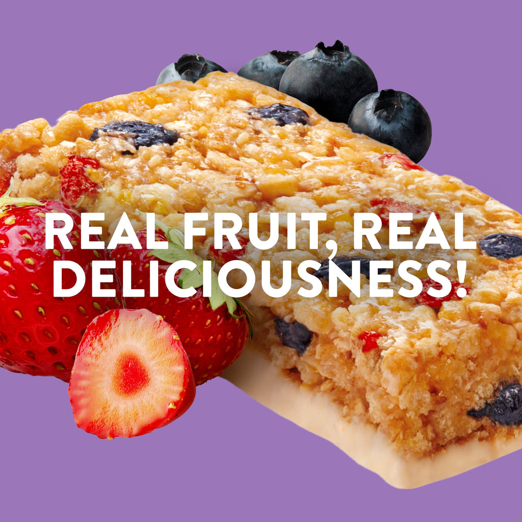 Berry Bars Mixed Berry Flavor Gluten Free Snack Bars, Non-GMO Protein Bars I9
