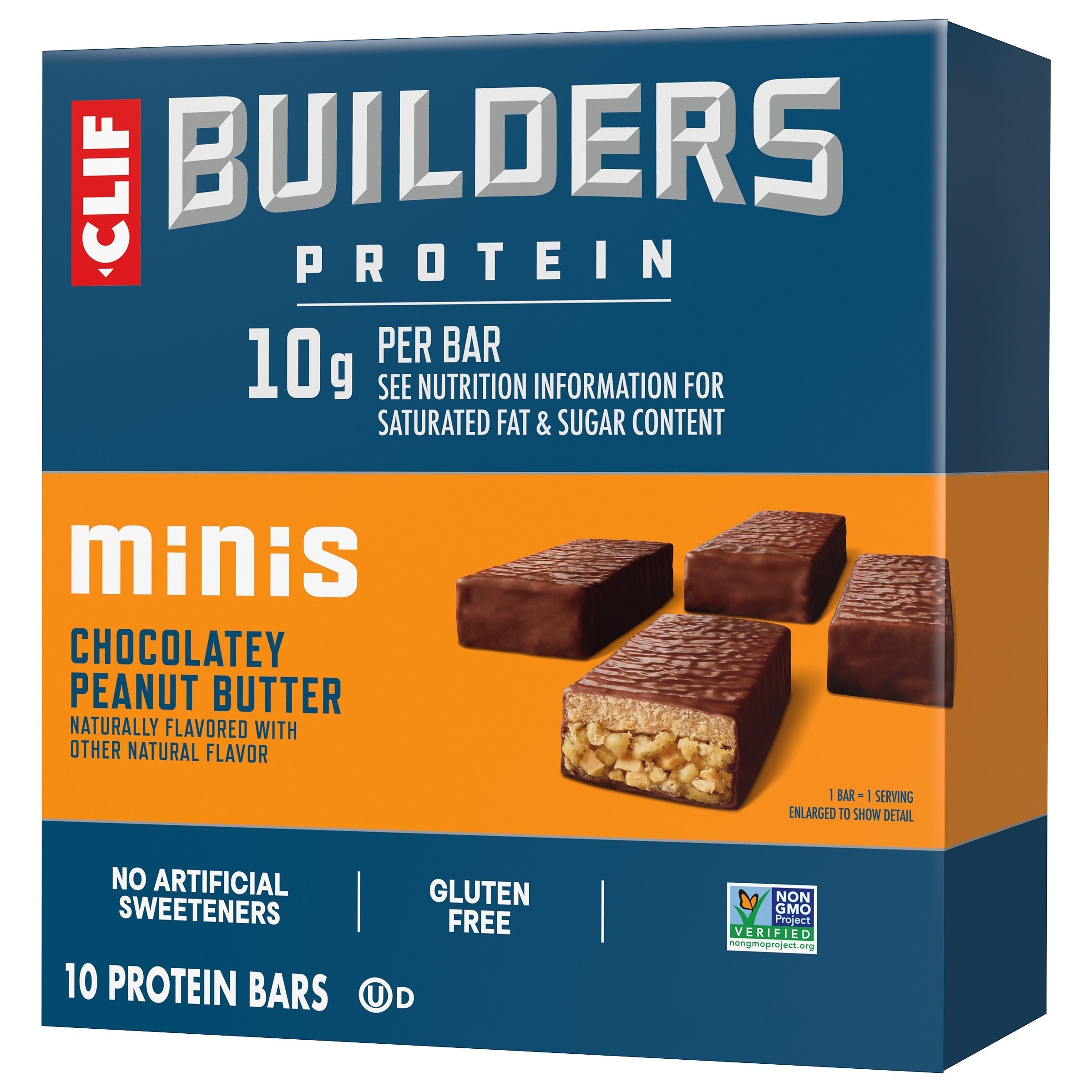 CLIF Minis Chocolatey Peanut Butter Plant Based Protein Bars J3