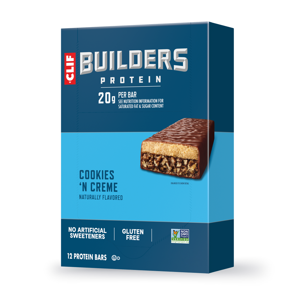 CLIF Cookies 'N Creme Flavor Plant Based Protein Bars A0