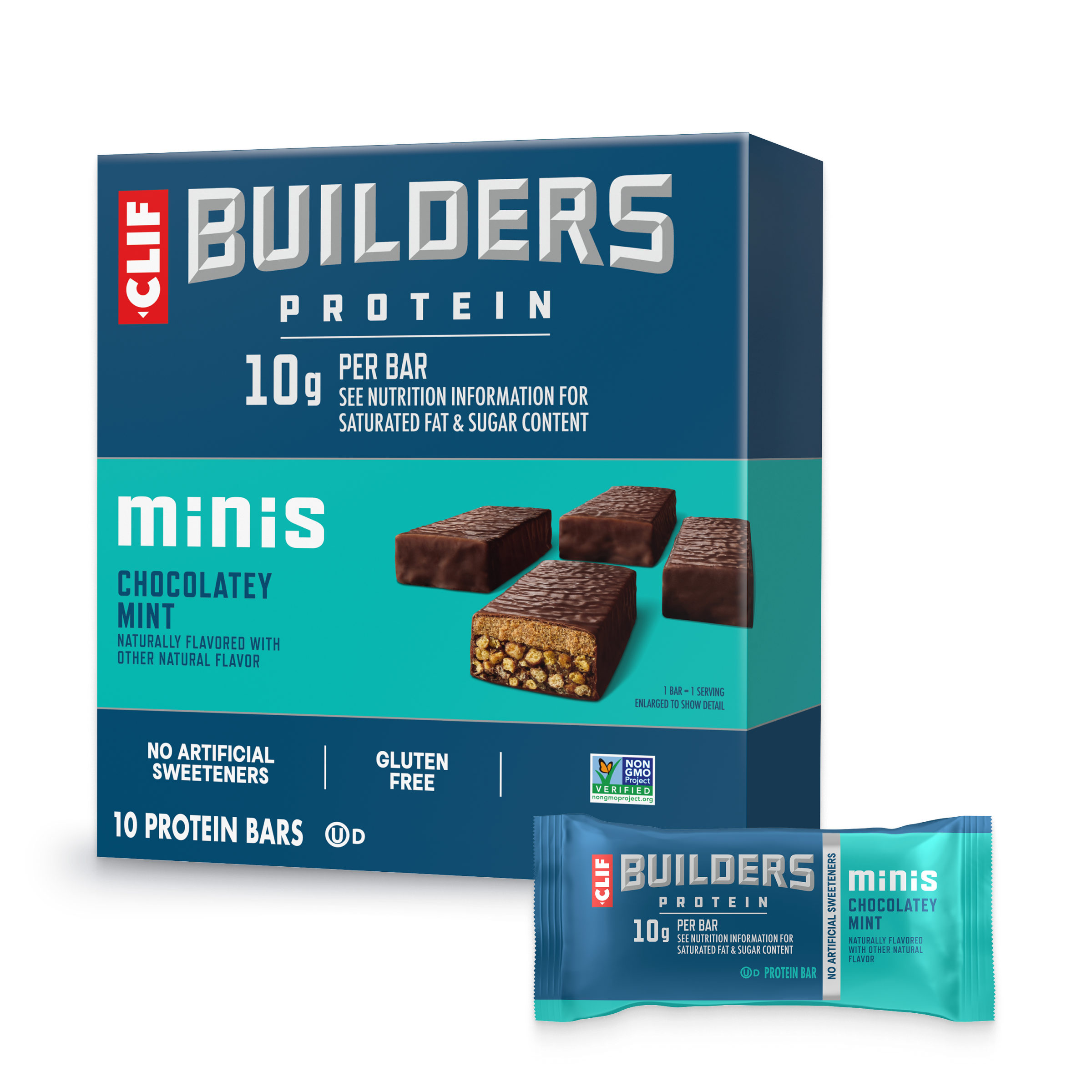 CLIF Minis Chocolatey Mint Plant Based Protein Bars H6