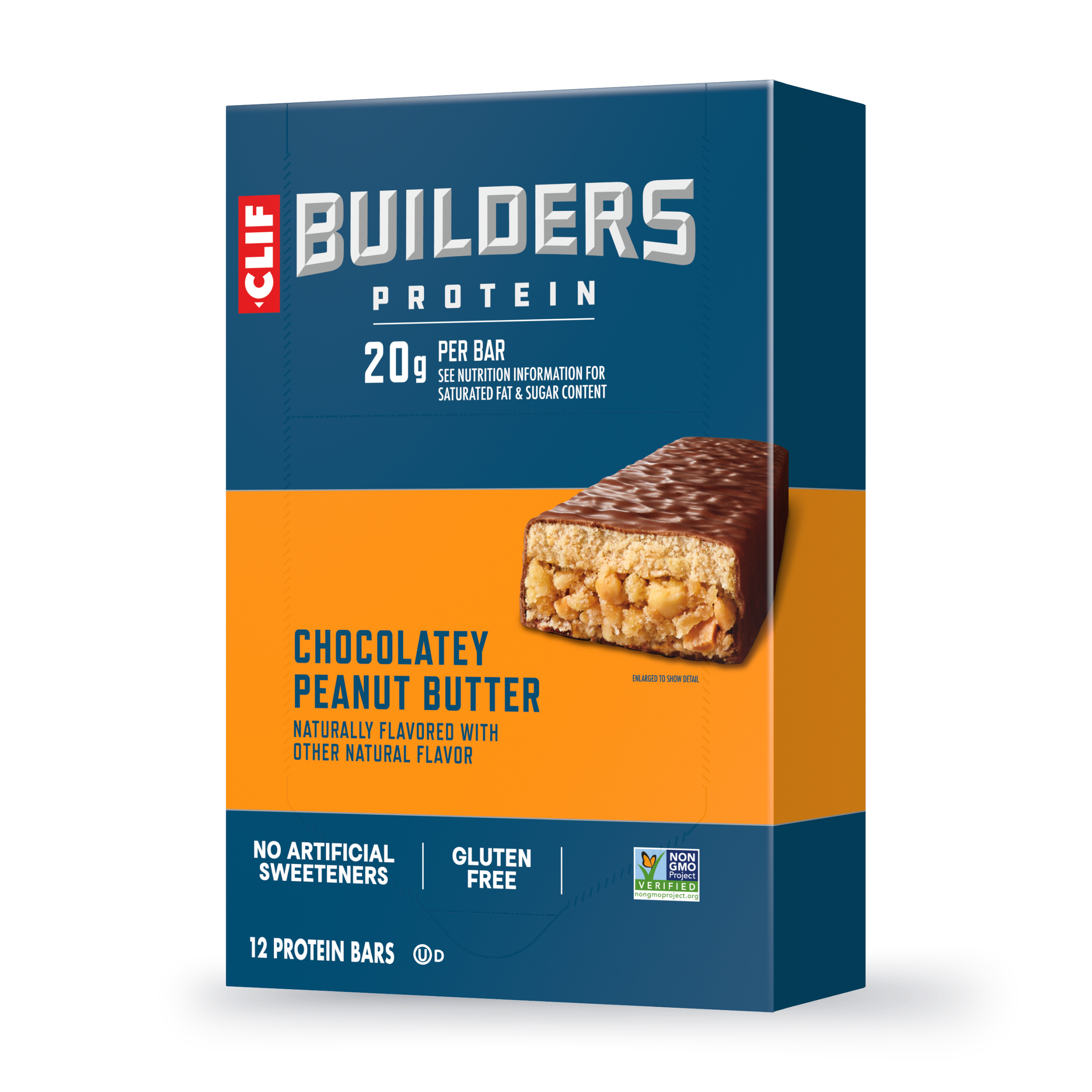 CLIF Chocolatey Peanut Butter Plant Based Protein Bars X4
