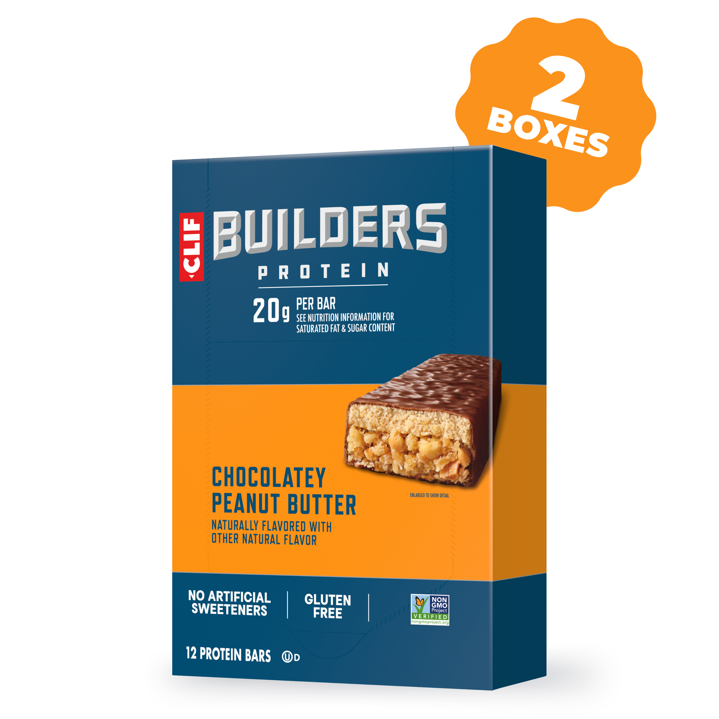 CLIF Chocolatey Peanut Butter Plant Based Protein Bars, 24 Bars S9