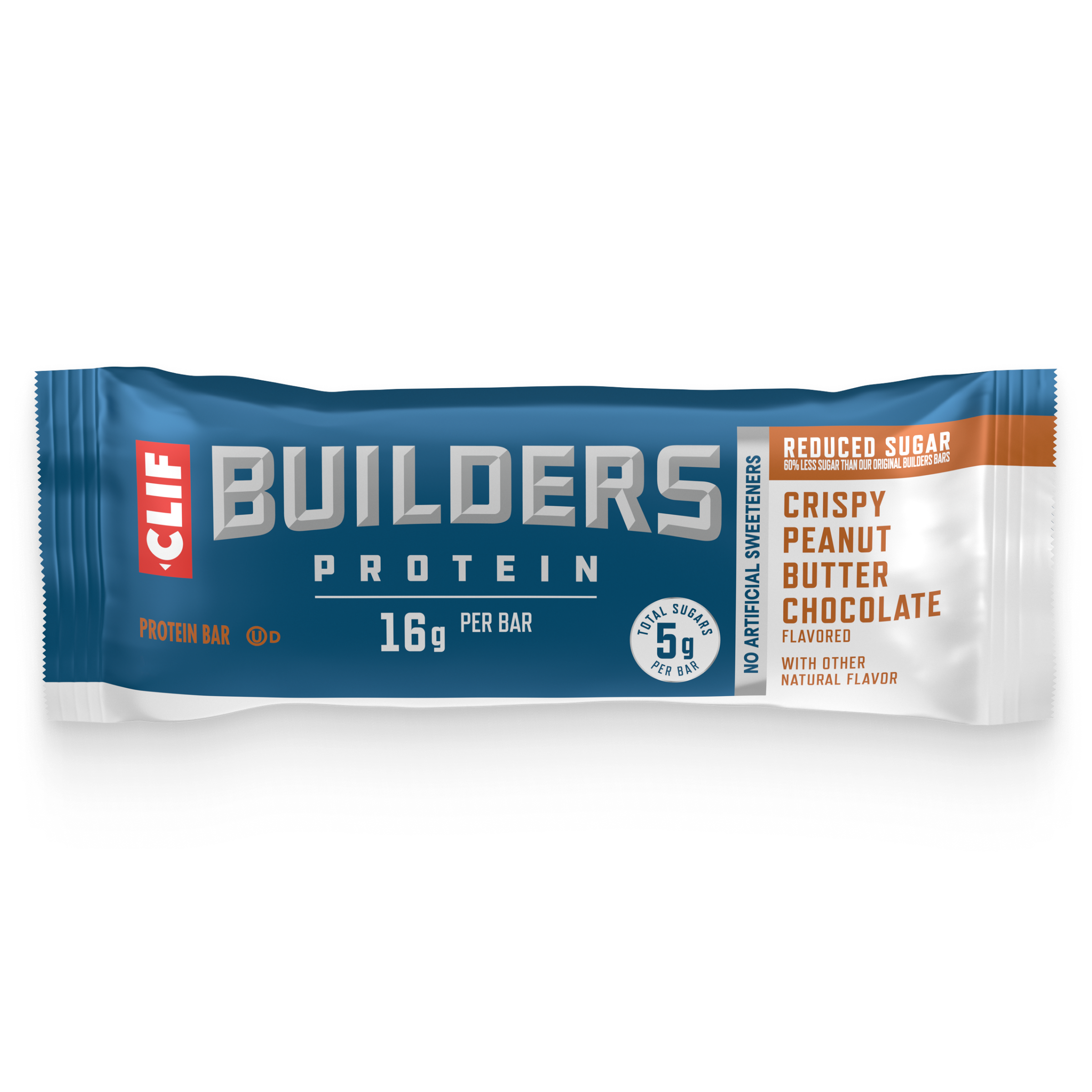 CLIF Crispy Peanut Butter Chocolate Flavored Protein Bar, Reduced Sugar E1