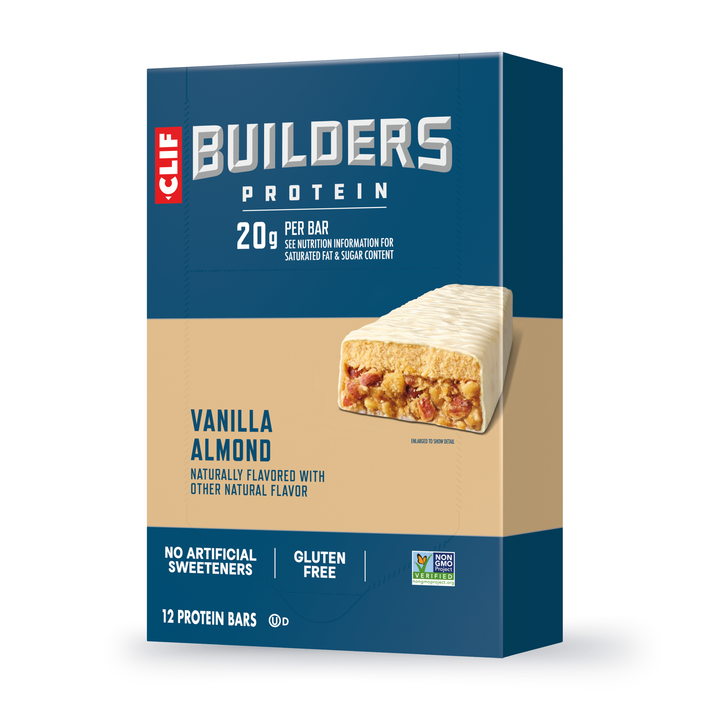 CLIF Vanilla Almond Flavor Plant Based Protein Bars L9