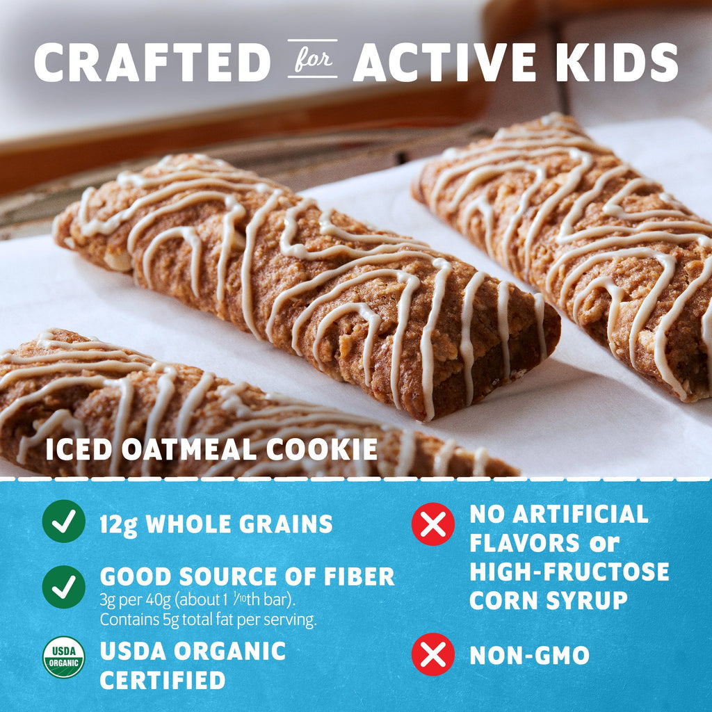 Iced Oatmeal Cookie Soft-Baked Energy Snack Bars, Organic Granola Bars D0