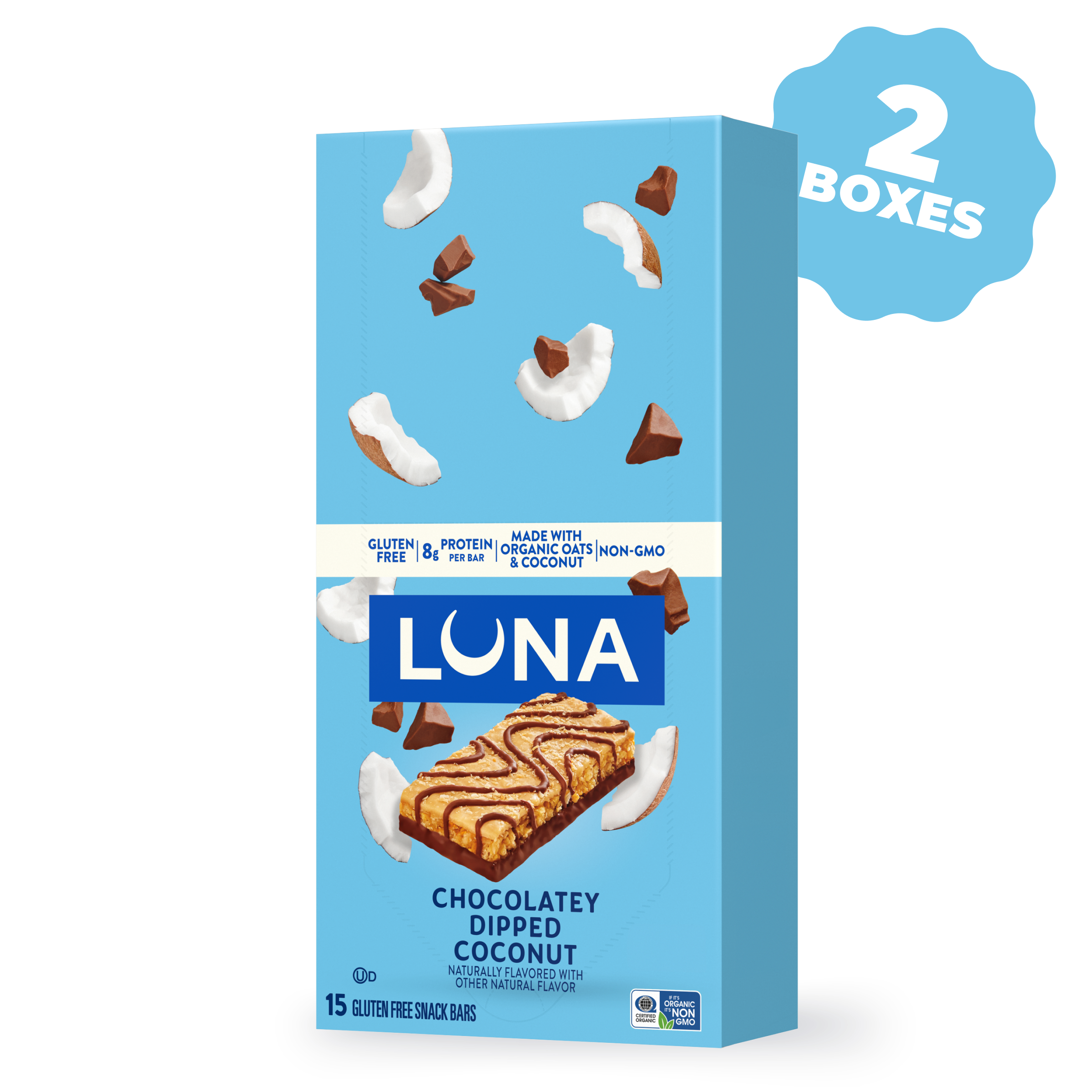 Bar Chocolatey Dipped Coconut Flavor Gluten Free Snack Bars, 30 Bars M7