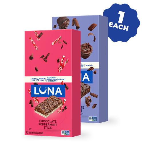 Bar Chocolate Cupcake Flavor & Chocolate Peppermint Stick Flavor Variety Pack, 30 Bars J1
