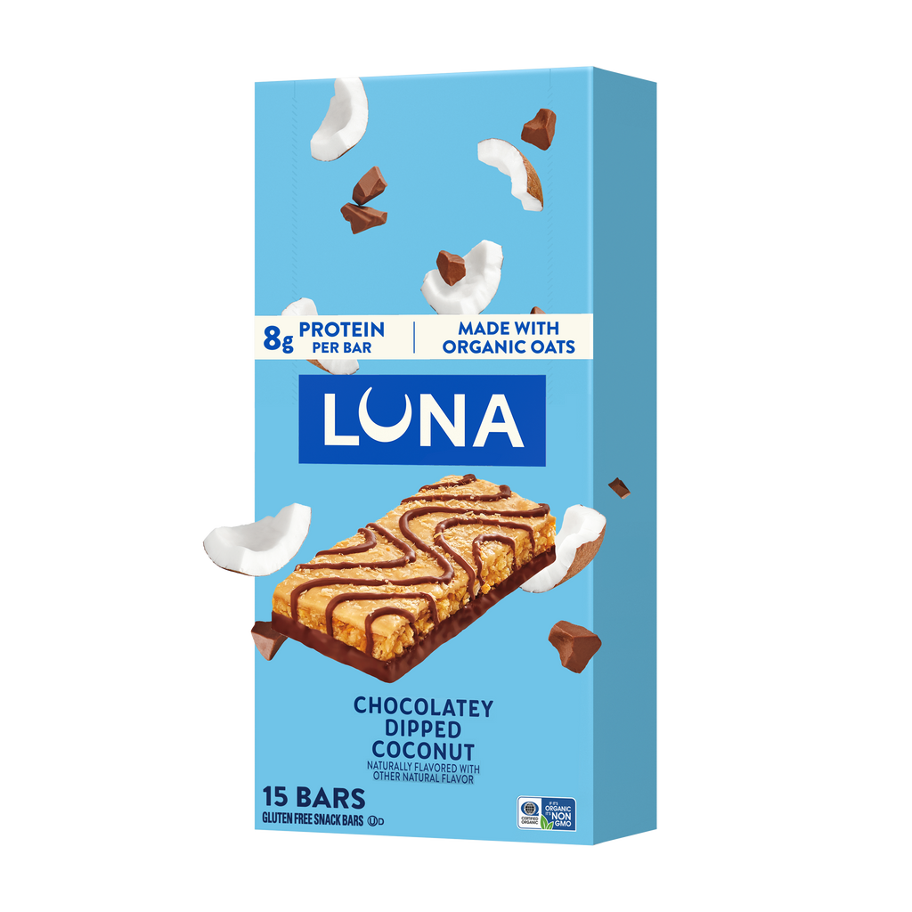 Bar Chocolatey Dipped Coconut Flavor Gluten Free Snack Bars, Non-GMO Protein Bars S3