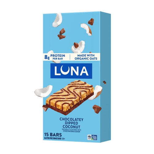 Bar Chocolatey Dipped Coconut Flavor Gluten Free Snack Bars, Non-GMO Protein Bars S3
