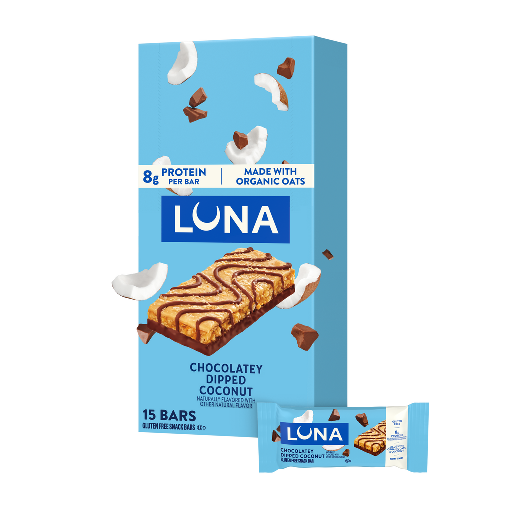 Bar Chocolatey Dipped Coconut Flavor Gluten Free Snack Bars, Non-GMO Protein Bars S3