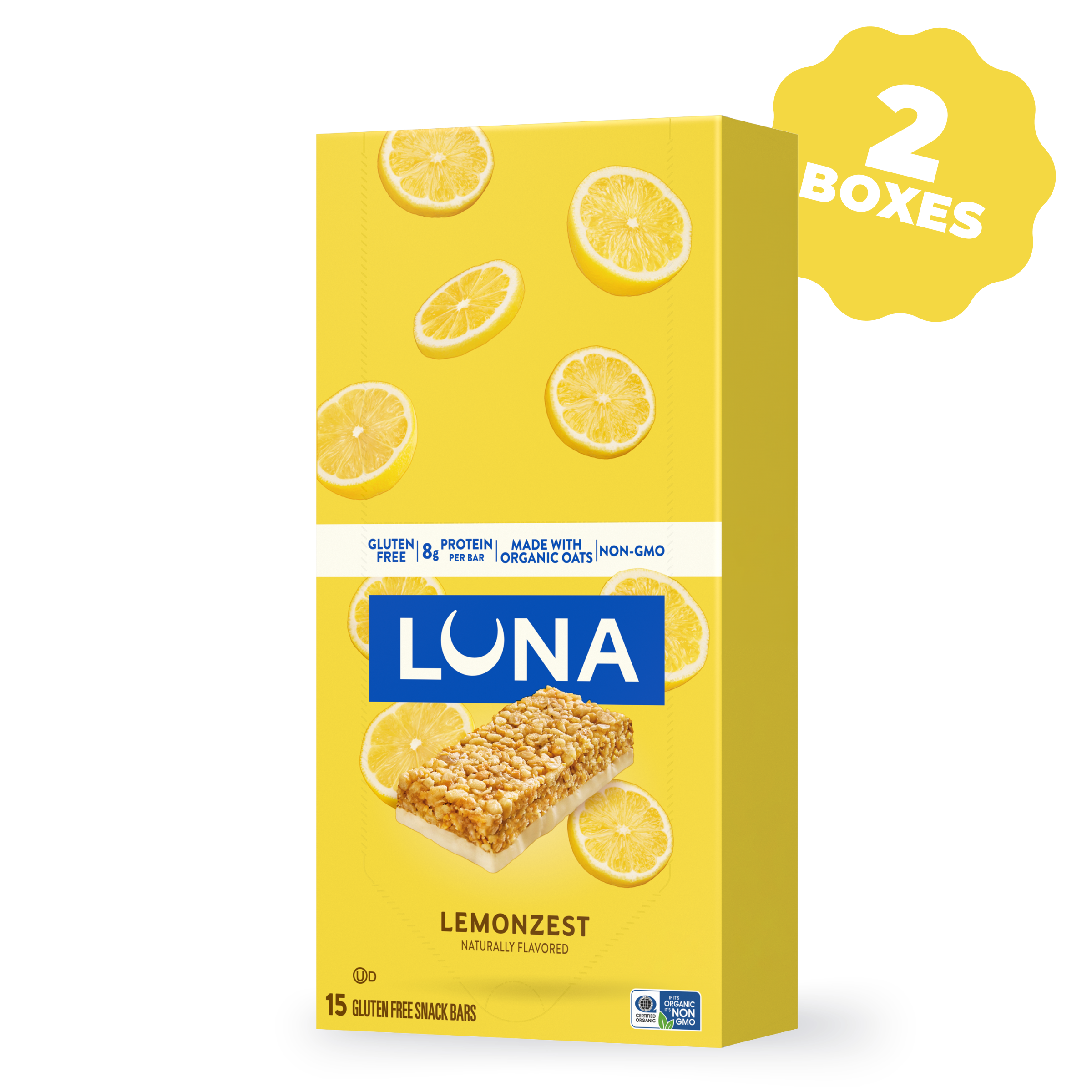 Bar LemonZest Flavor Gluten Free Snack Bars, 30 Bars R9