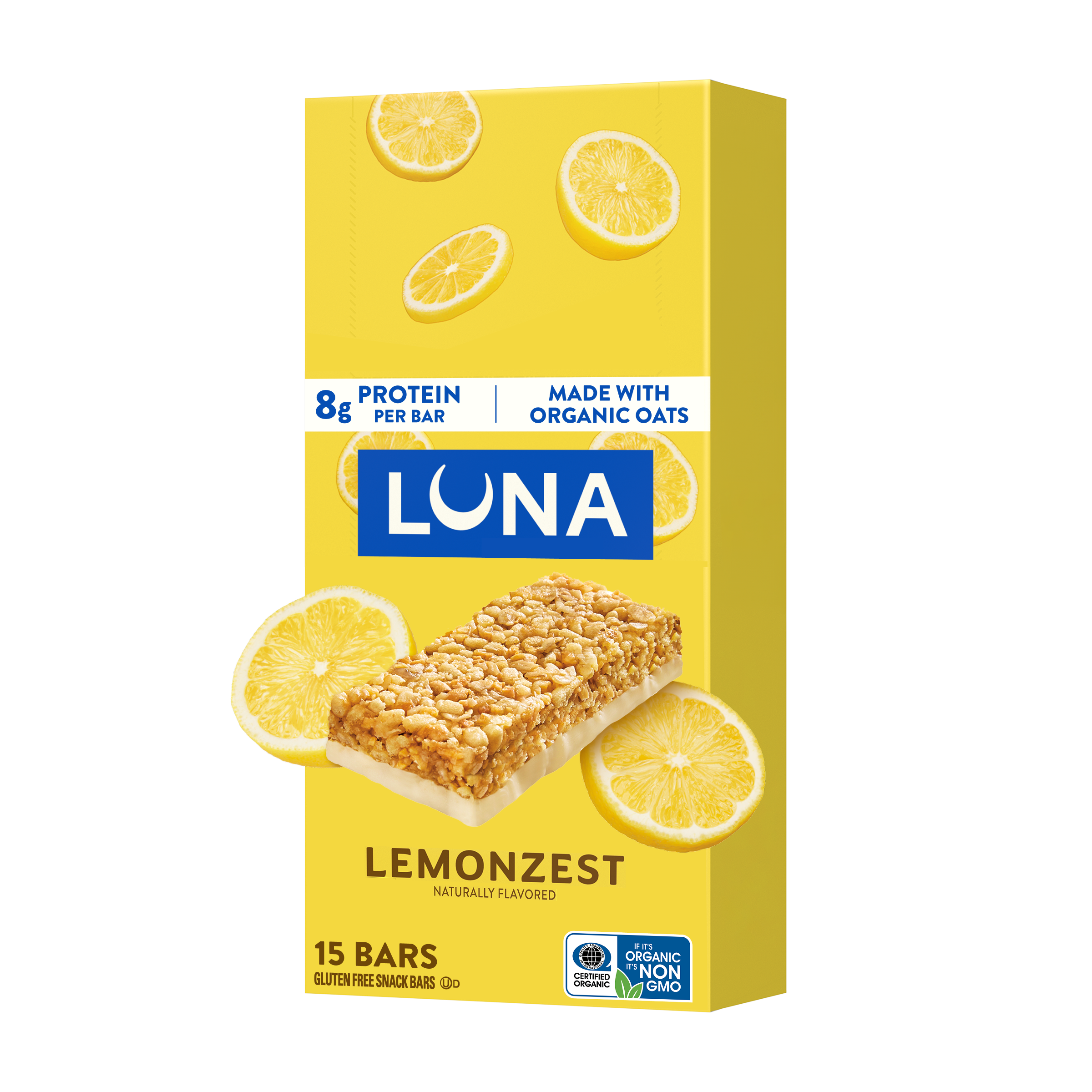 Bar LemonZest Flavor Gluten Free Snack Bars, Non-GMO Protein Bars T0
