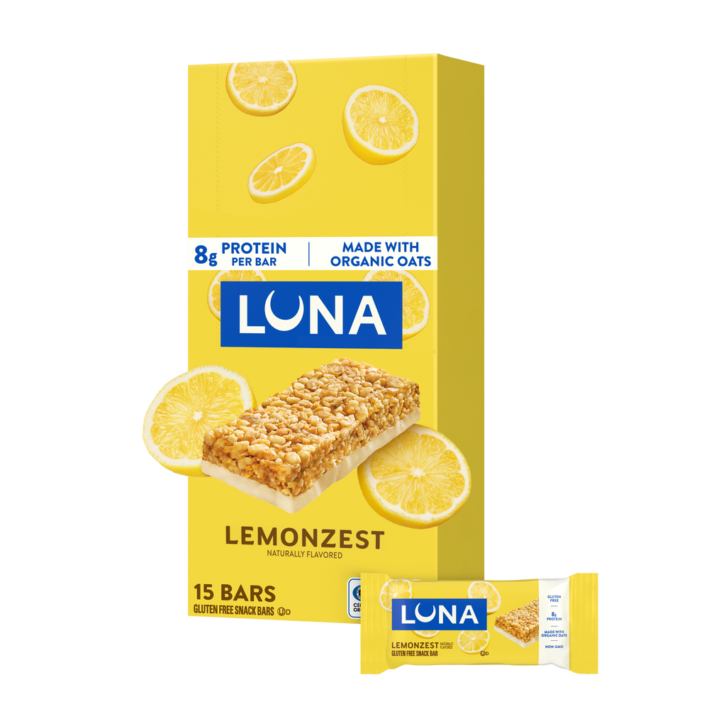 Bar LemonZest Flavor Gluten Free Snack Bars, Non-GMO Protein Bars T0