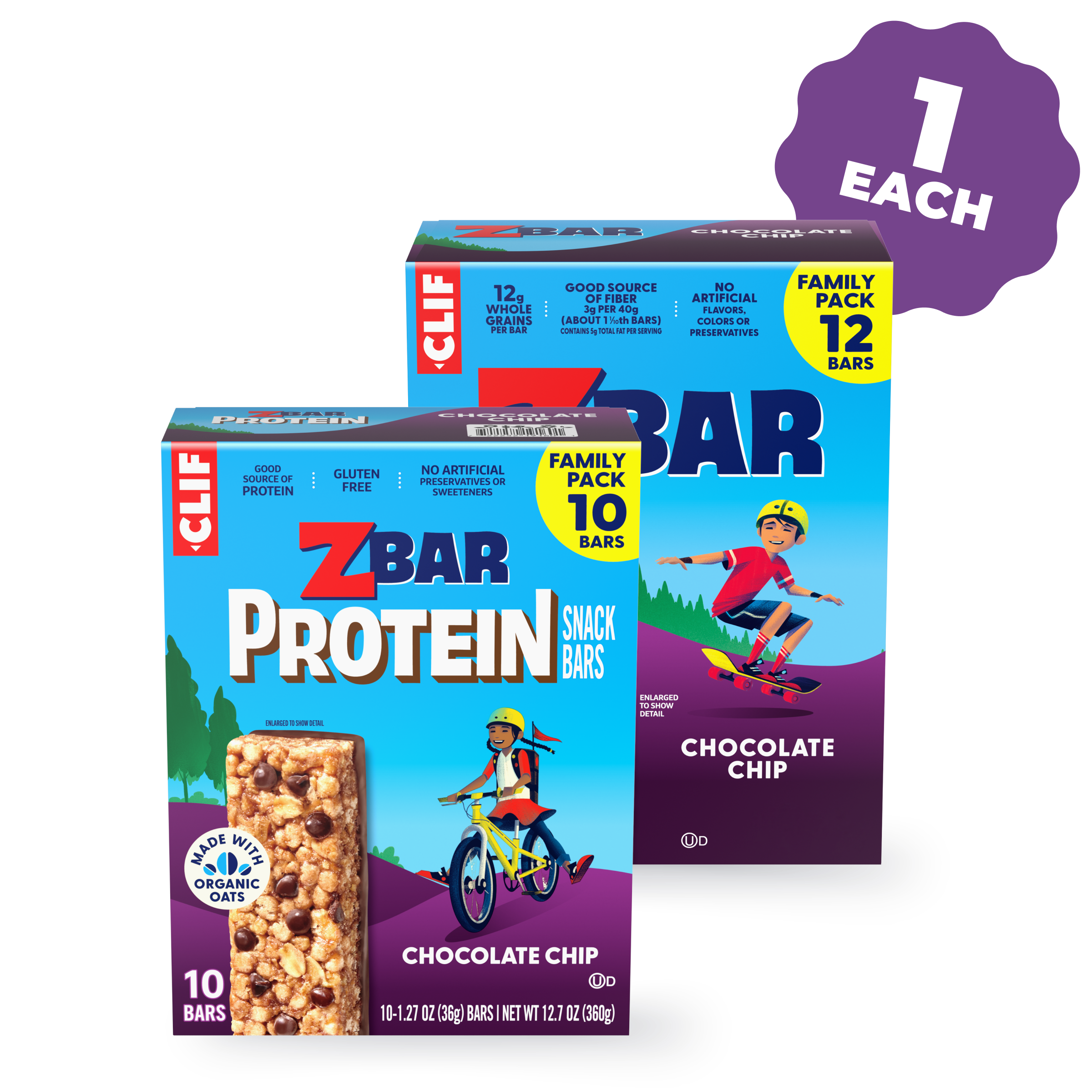 Chocolate Chip & Protein Chocolate Chip Variety Pack, 22 Bars U5