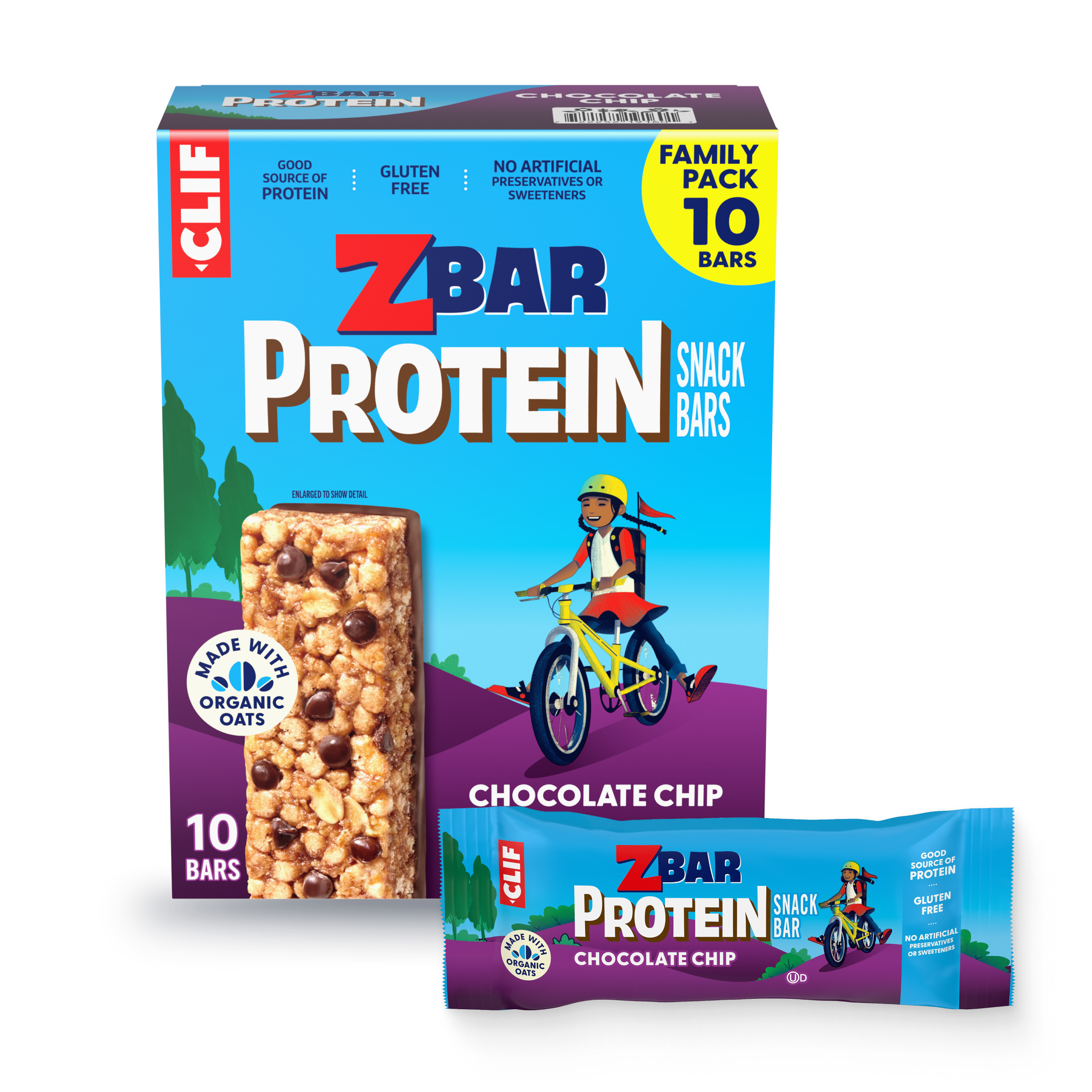 Protein Chocolate Chip Crispy Snack Bars, Gluten Free Protein Bars X3