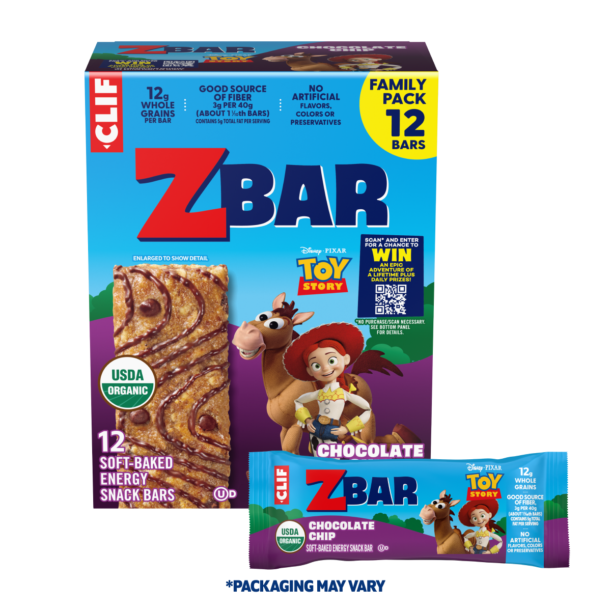 Chocolate Chip Soft-Baked Energy Snack Bars, Organic Granola Bars N0