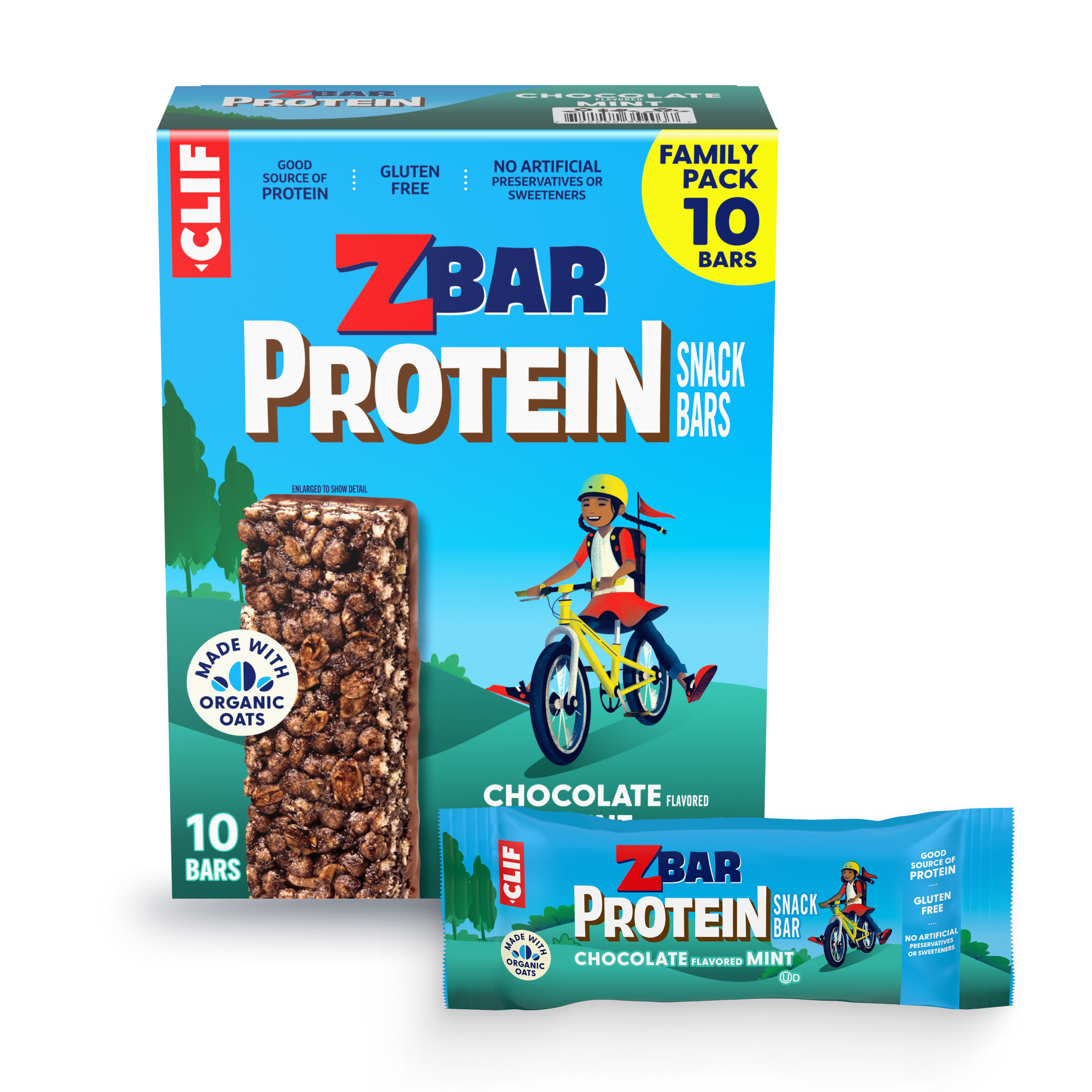Protein Chocolate Flavored Mint Crispy Snack Bars, Gluten Free Protein Bars Y4