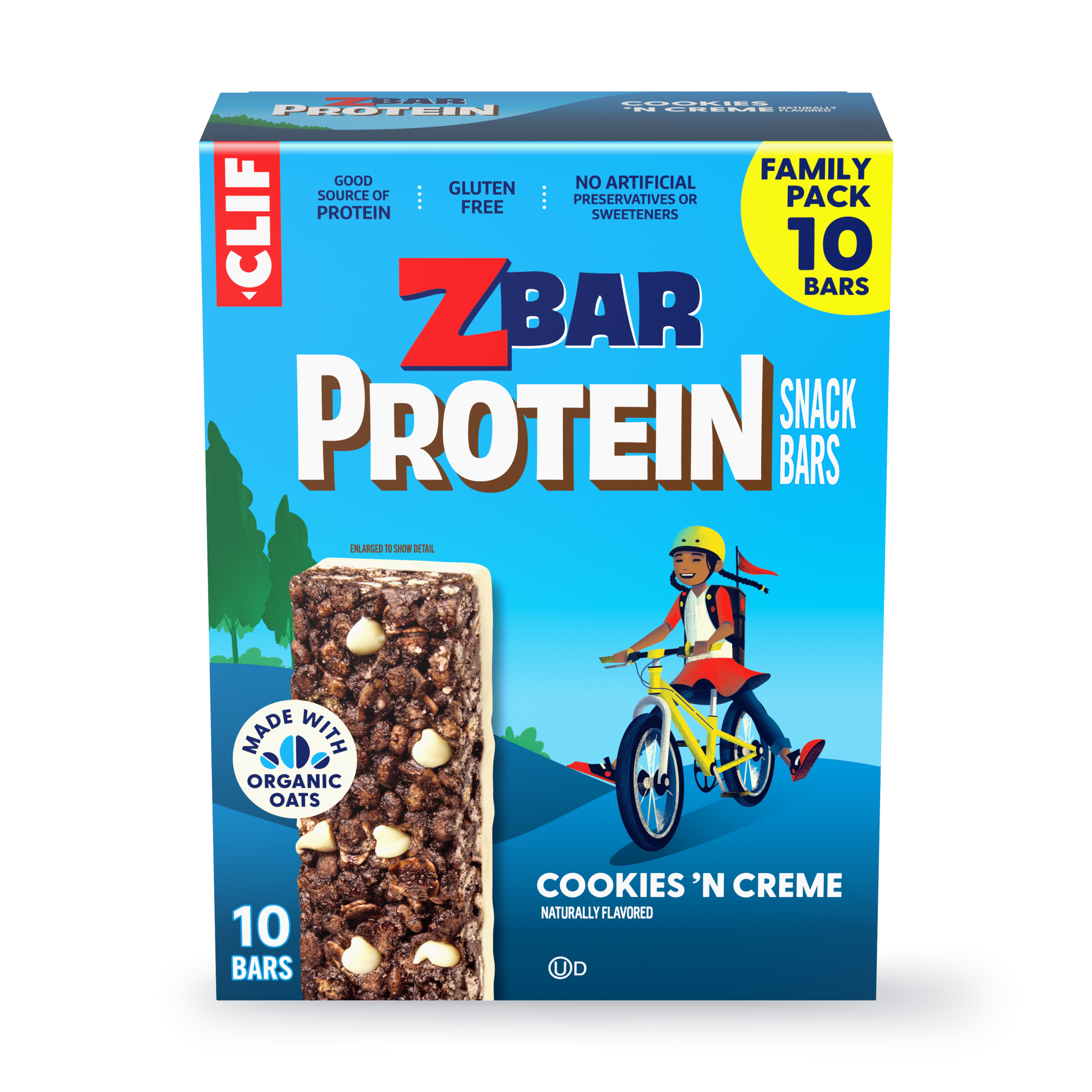 Protein Cookies 'N Creme Crispy Snack Bars, Gluten Free Protein Bars E4