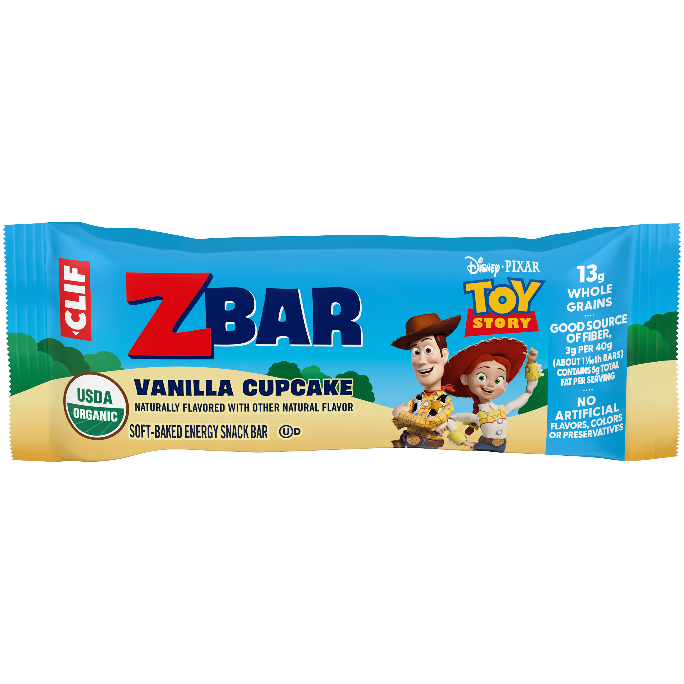 Toy Story - Vanilla Cupcake - Soft-Baked Energy Snack Bars - Non-GMO - 13g Whole Grains - USDA Organic Granola Bars (6 Pack) M1